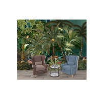 Fully Custom Textile Tropical Rain Forest Landscape Wall Mural